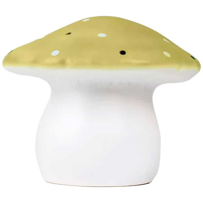 Egmont Toys paddenstoel nachtlamp van 60 cm met een lemon grass kap met witte stippen.