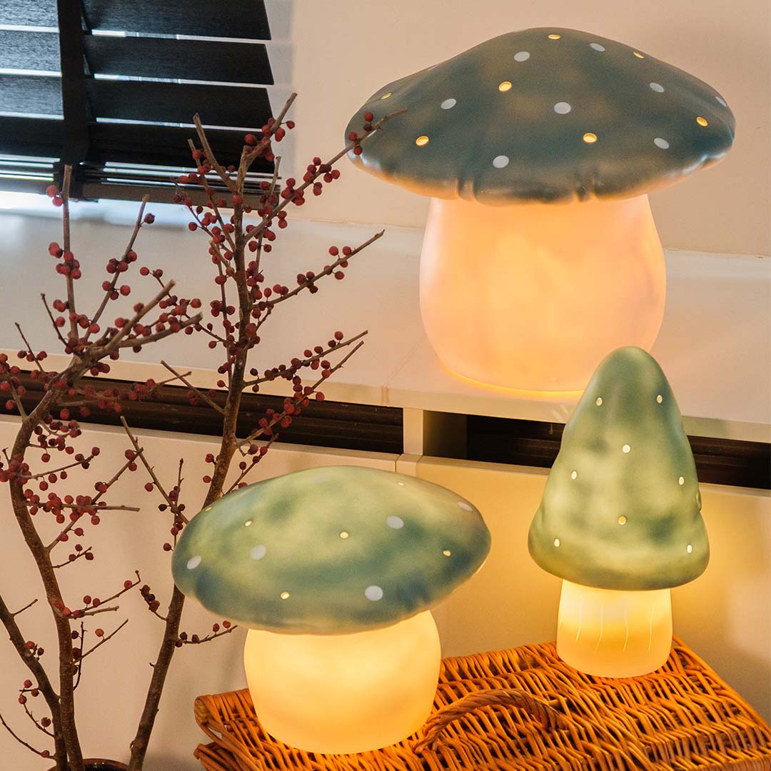 egmont toys heco lamp paddenstoel natuurlijk blauwgroen - 20 cm | ET360681NT | 6