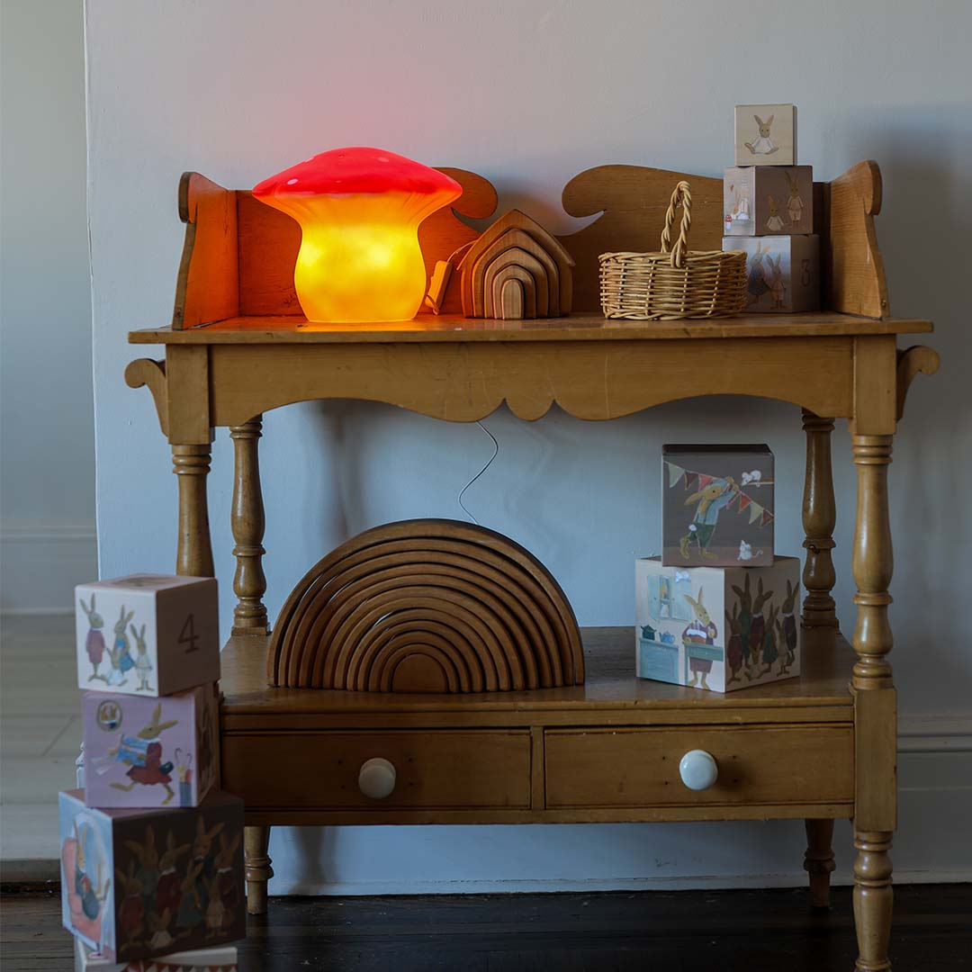 egmont toys heico lamp vliegenzwam rood - 20 cm  | ET360681RED | 4