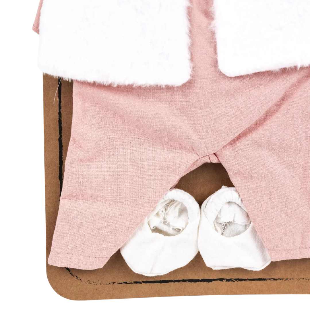 egmont toys poppenkleding jumpsuit en jas - strawberry white - 34 cm | ET700166 | 3