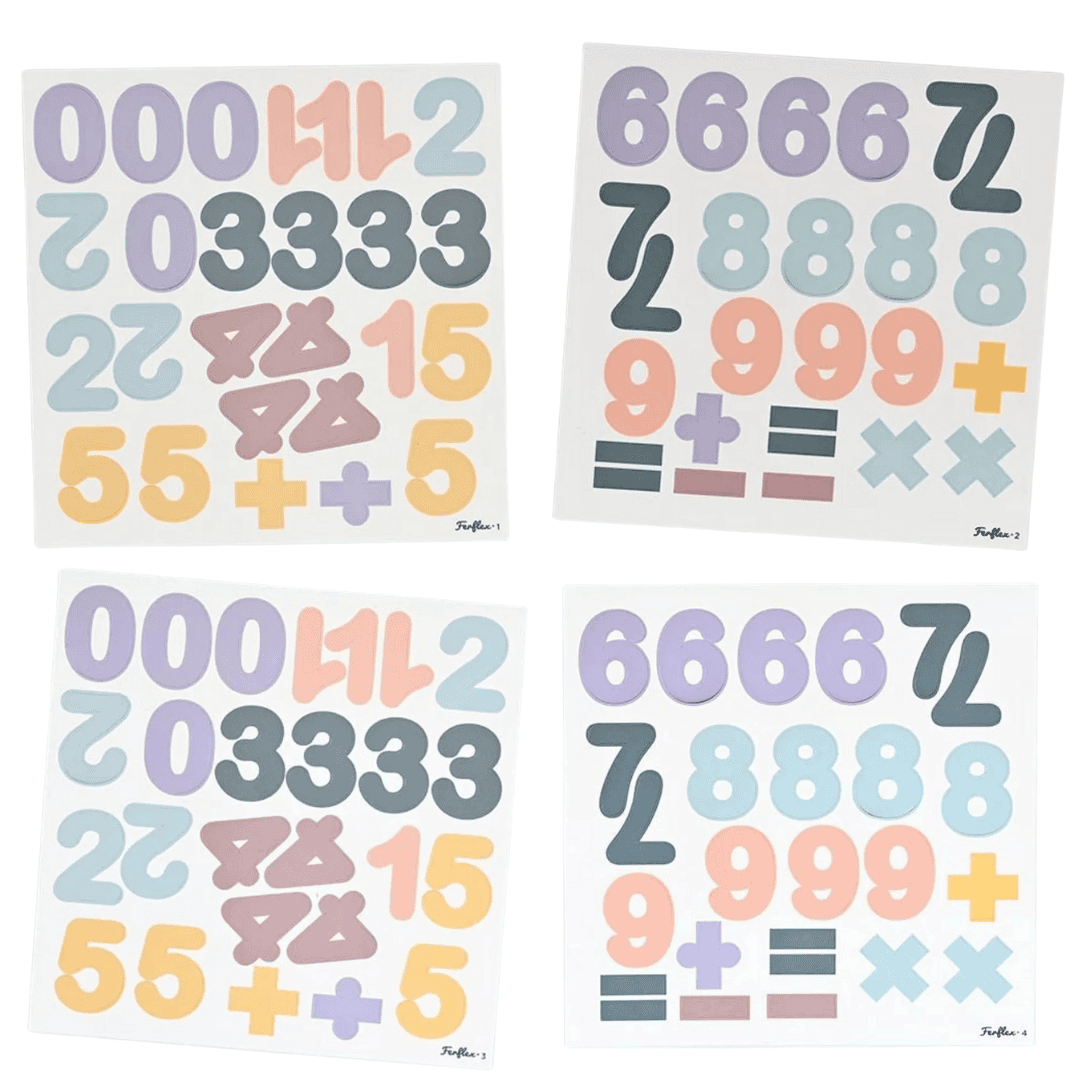 ferflex aimants chiffres - pastel - 100 pcs