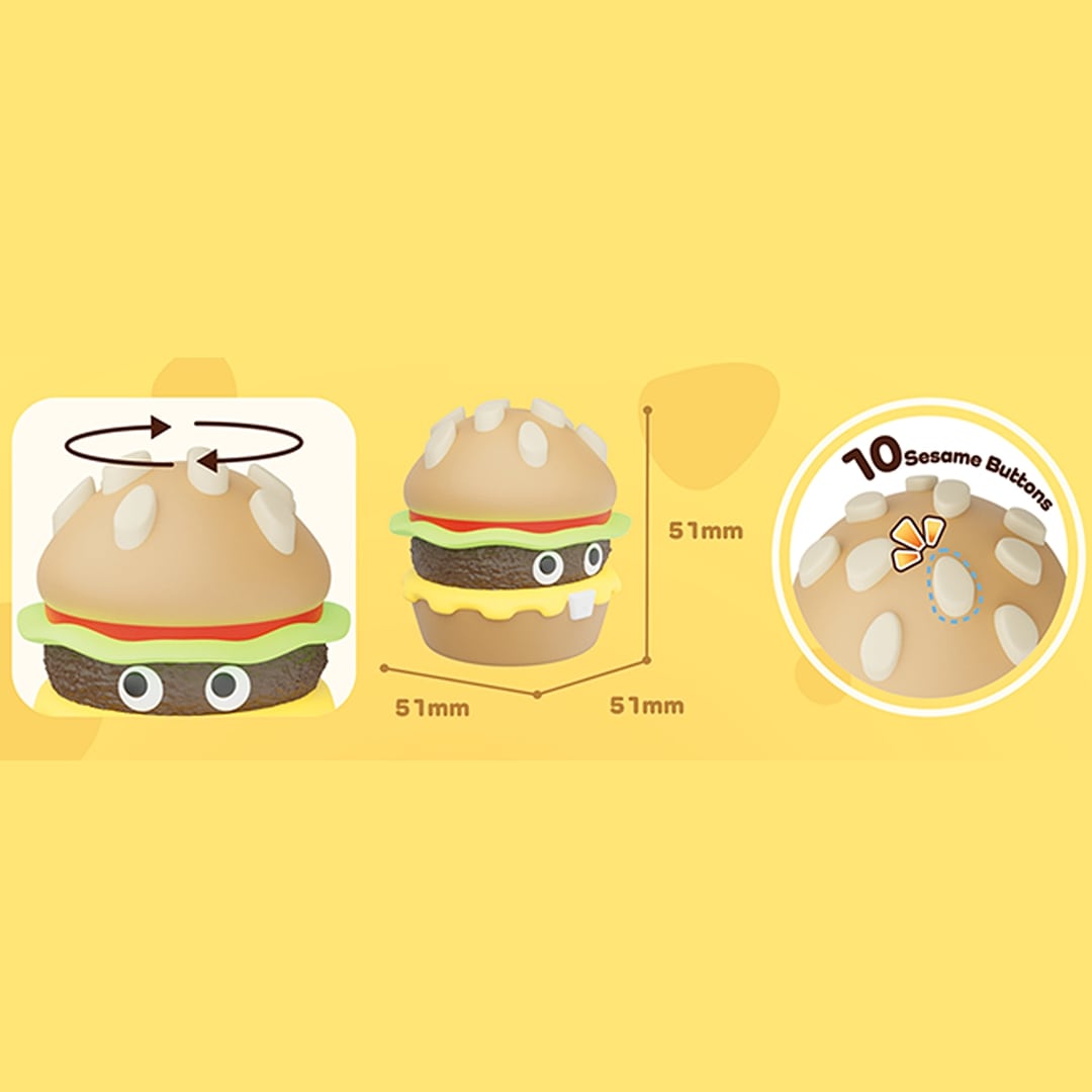 fidget go friemelspeelgoed hamburger | 24.FGSB003 | 2