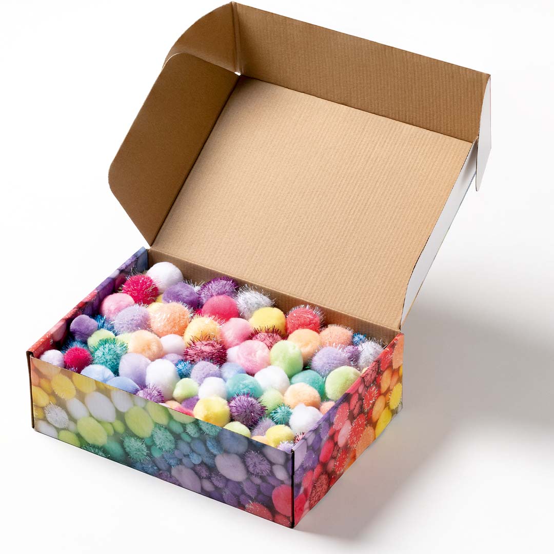folia pompoms - pastel - 300 gram | 50349 | 1