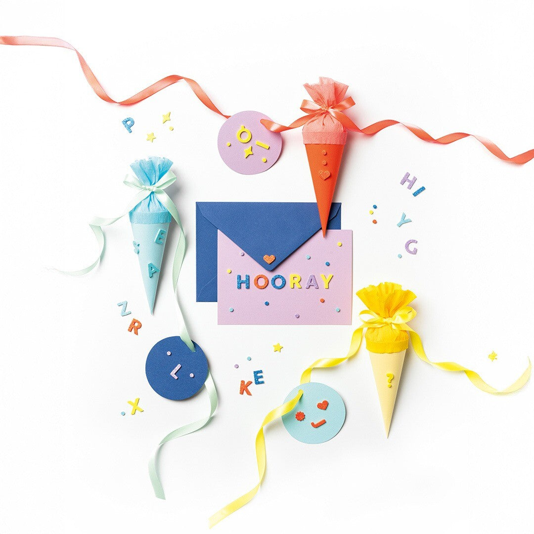 folia stickers glitter - letters - 128st | 23776 | 1