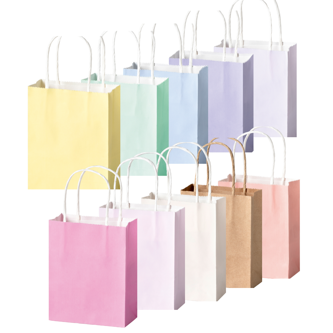 folia cadeauzakjes pastel - klein - 10x2st