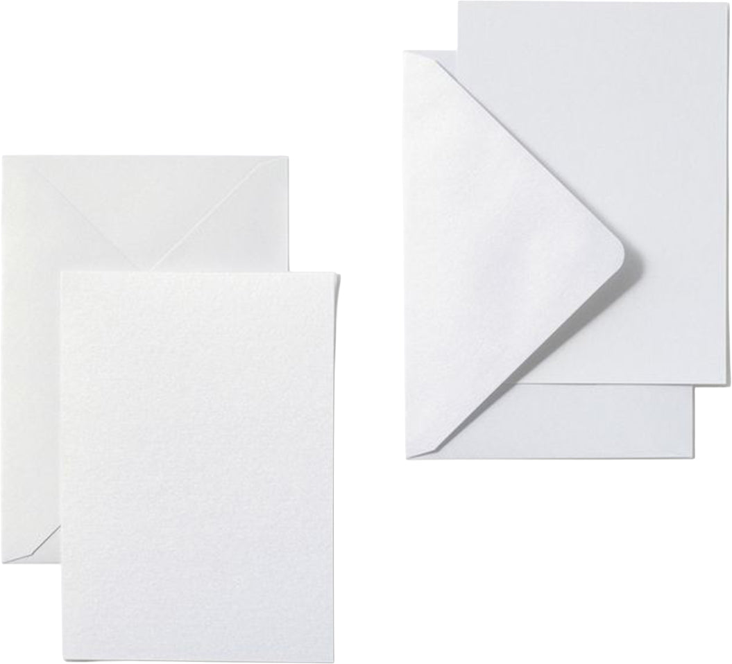 folia kaarten met envelop parelmoer wit - 10,5x15 cm - 5st | 179500 | 2
