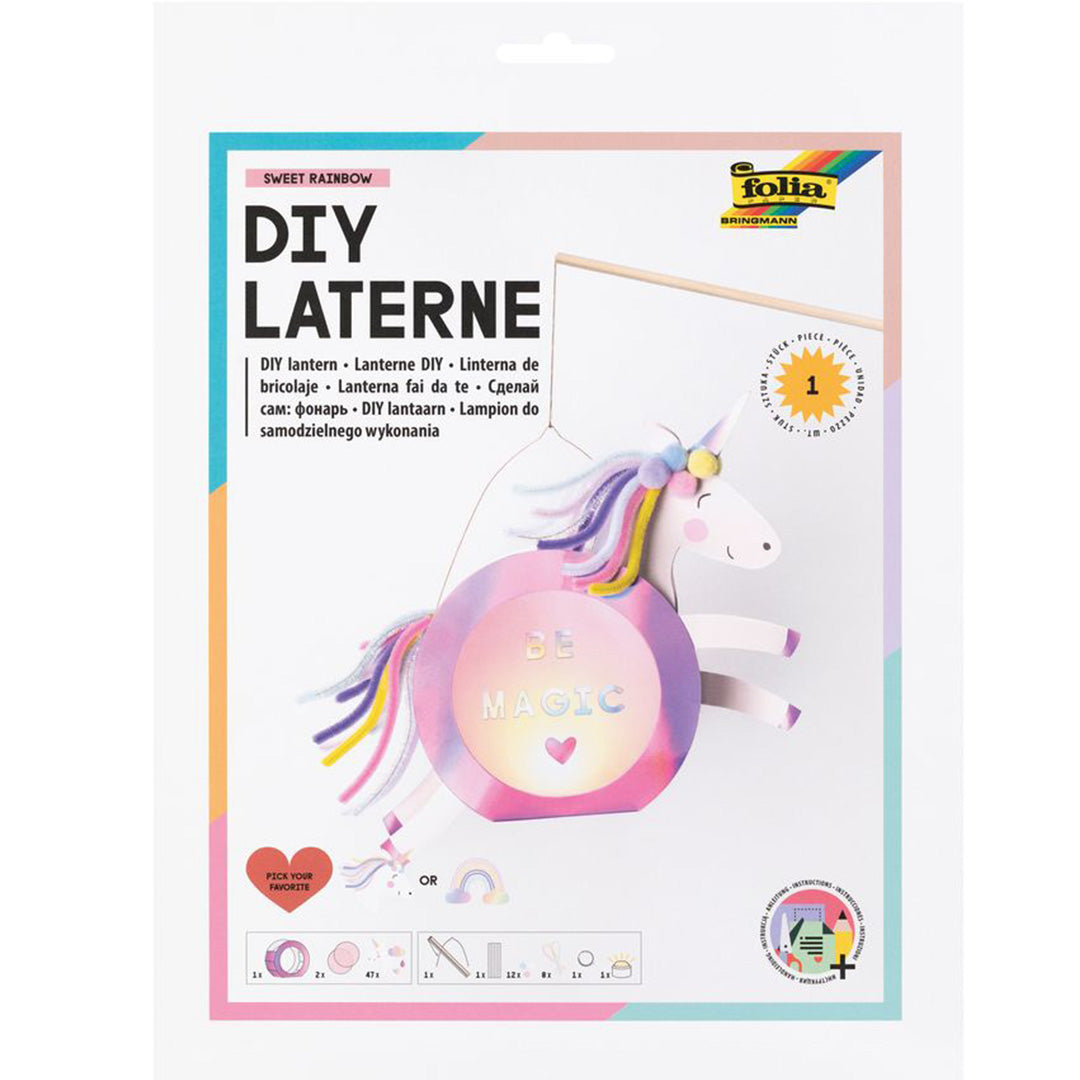 folia knutselset lantaarn sweet rainbow | 94302 | 1