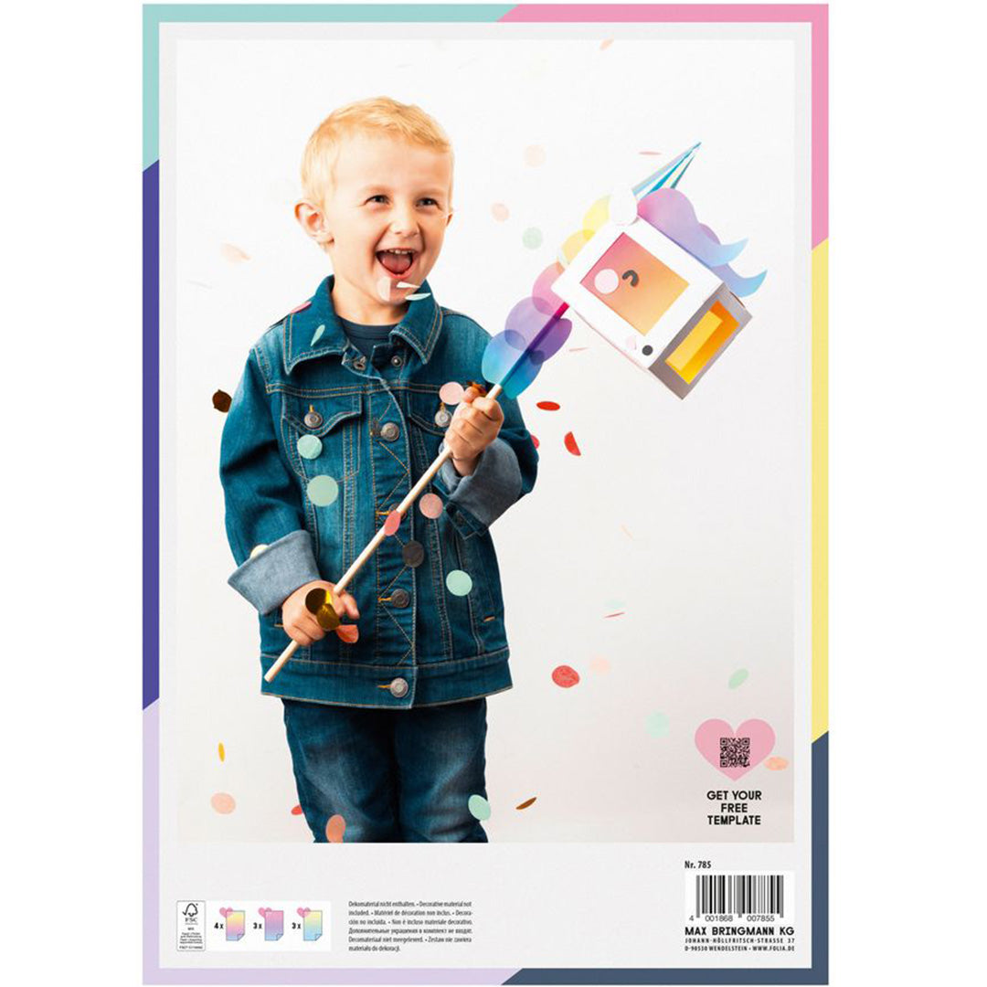 folia transparant papier - rainbow - 10 vellen | 785 | 2