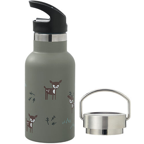 fresk rvs thermosfles met extra dop - hert - olive - 350ml | FD300-81 | 1