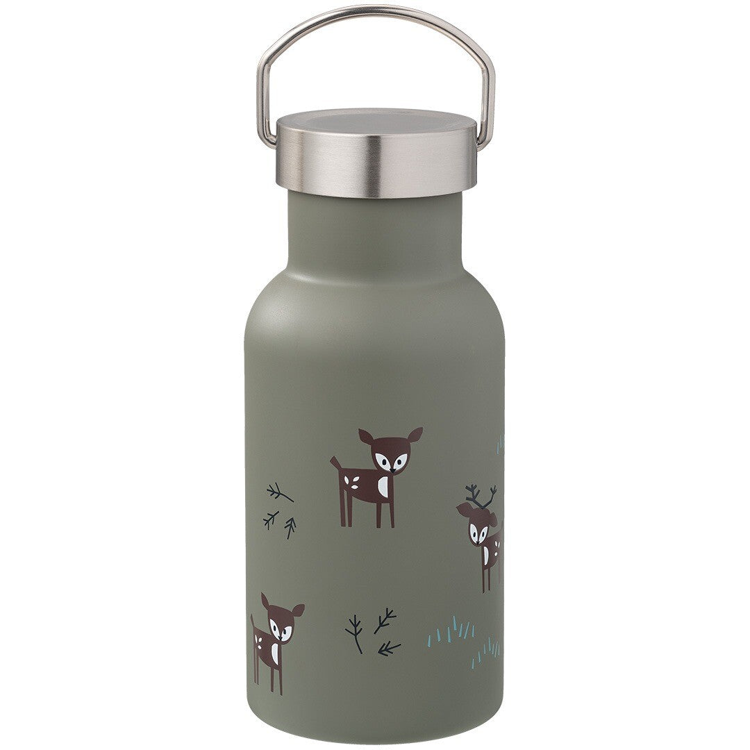 fresk rvs thermosfles met extra dop - hert - olive - 350ml | FD300-81 | 2