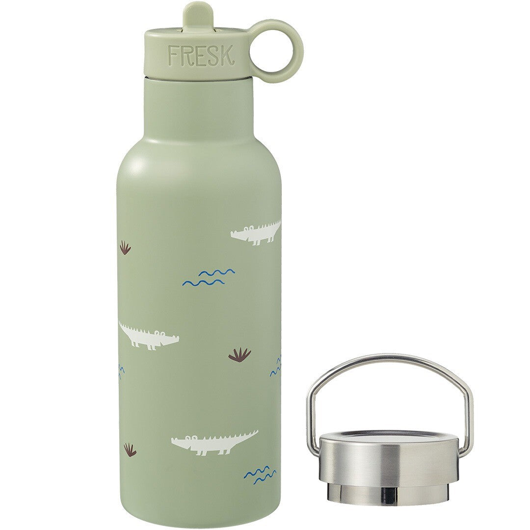 fresk rvs thermosfles met extra dop - krokodil - 500 ml | FD320-21 | 0