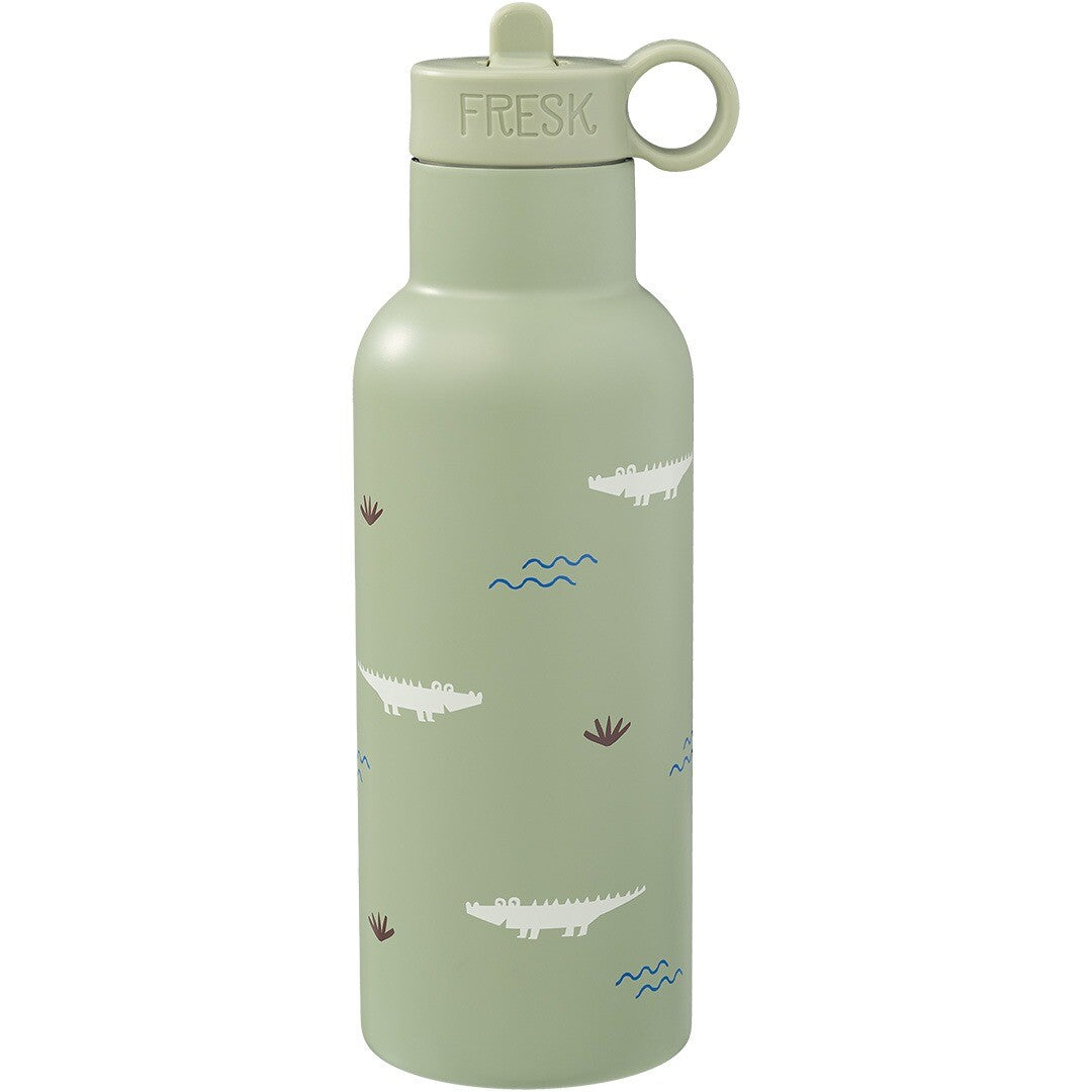 fresk rvs thermosfles met extra dop - krokodil - 500 ml | FD320-21 | 3