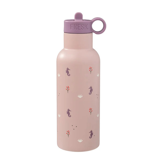fresk rvs thermosfles met extra dop - zeepaardjes - 500 ml