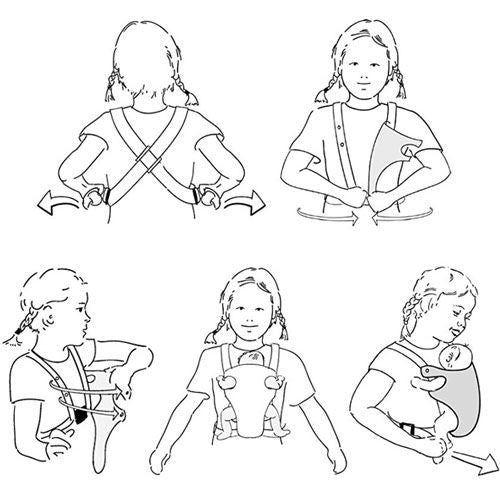 götz poppendraagzak voor pop s, m en l - rood | 3402314 | 1