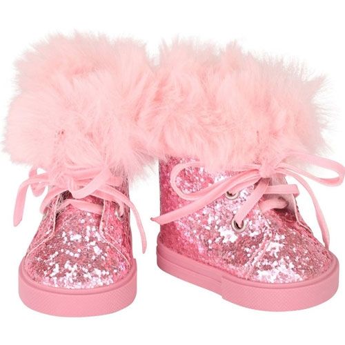 götz poppenlaarzen roze glitter - m en xl  | 3403089 | 0