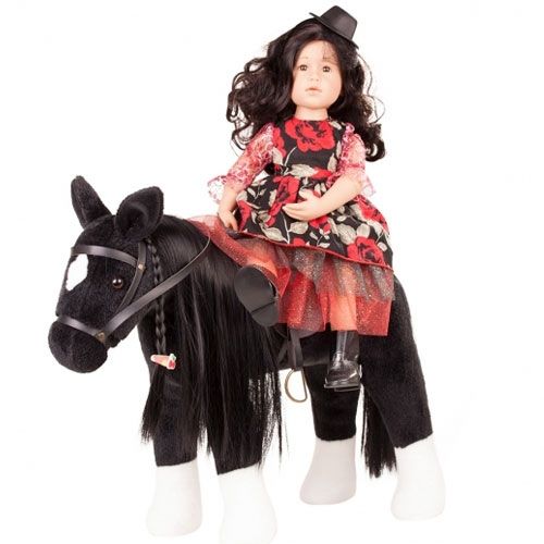 götz poppenpaard gezadeld zwart - xl | 3402783 | 2