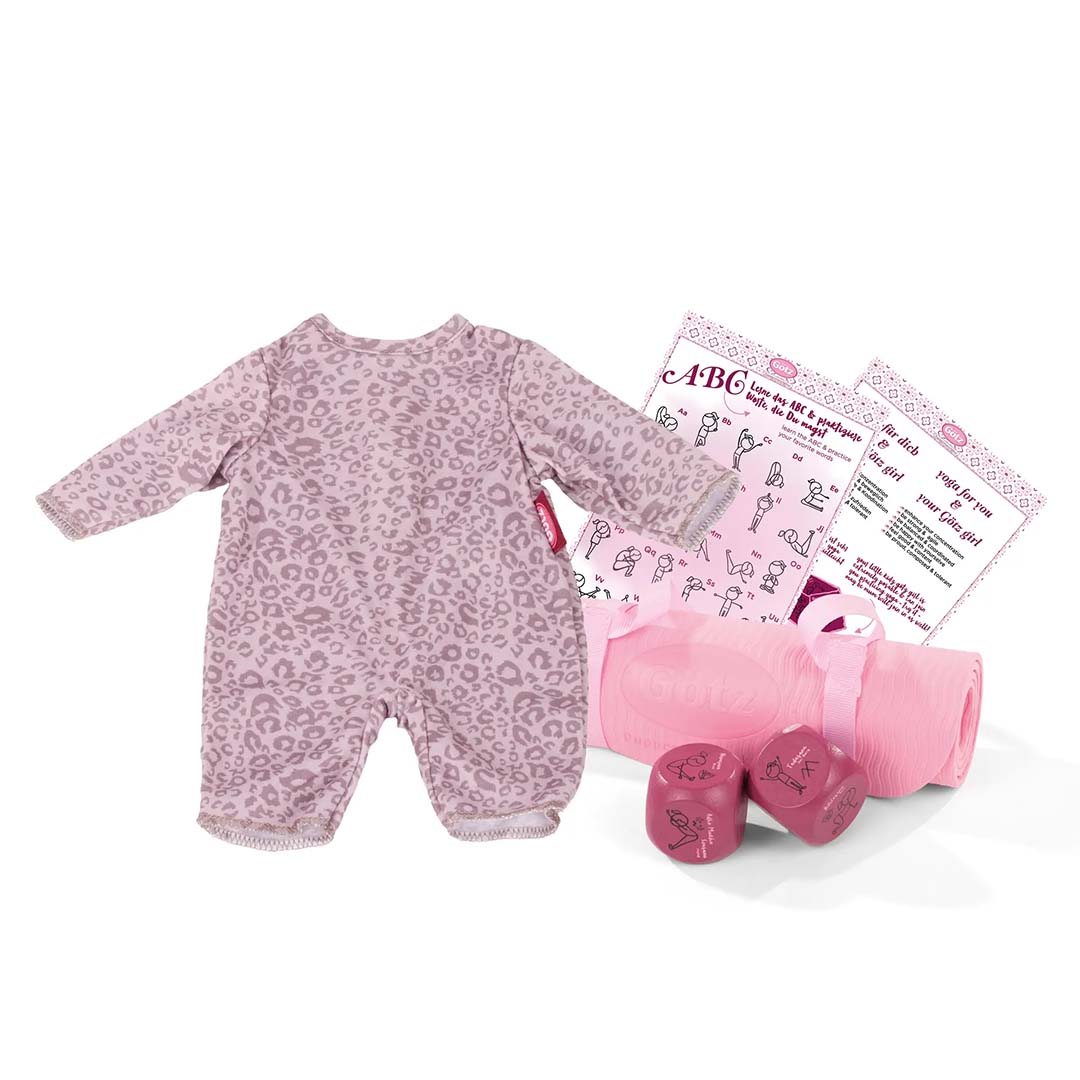götz poppenkleding yoga set - grey cats - s-xm | 3403627 | 1