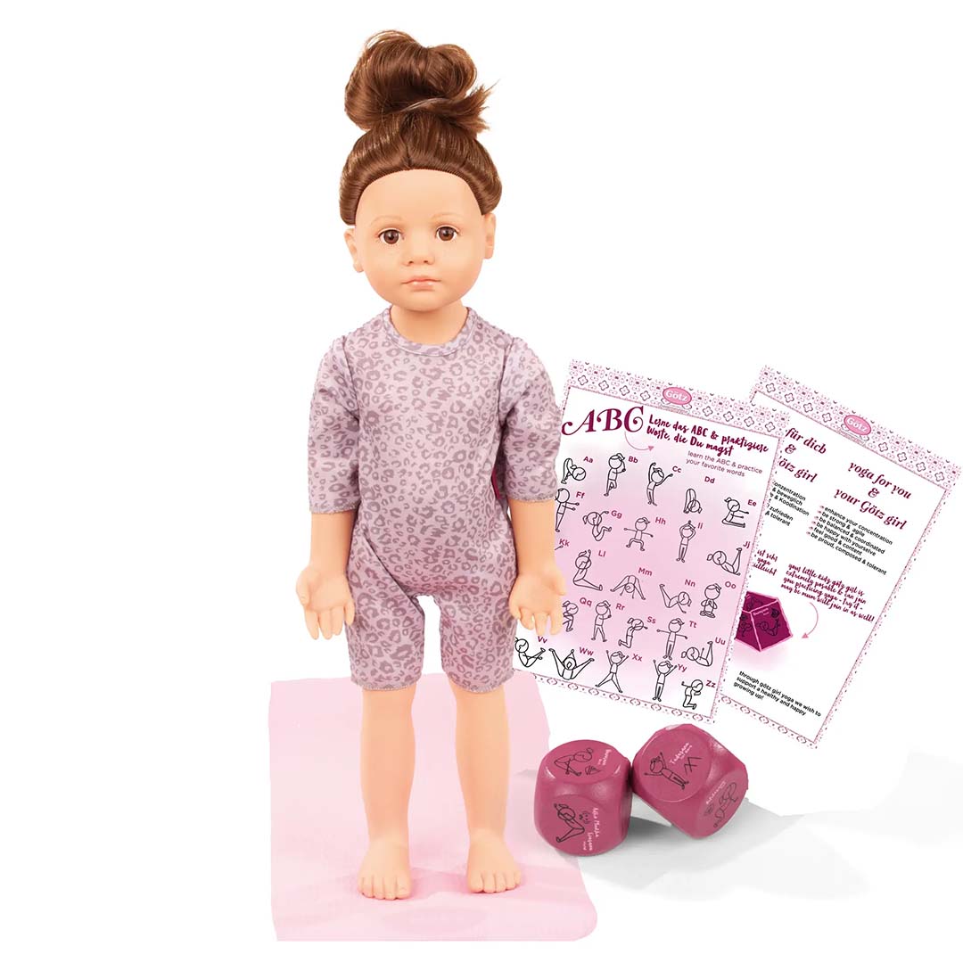 götz poppenkleding yoga set - grey cats - s-xm | 3403627 | 4