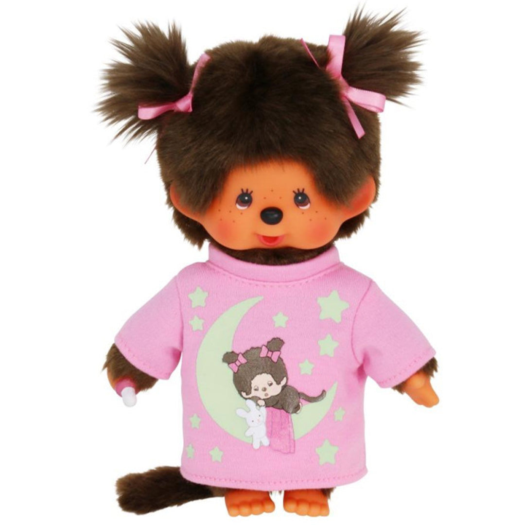 monchhichi pop meisje - glow in the dark - 20 cm | MI223732 | 