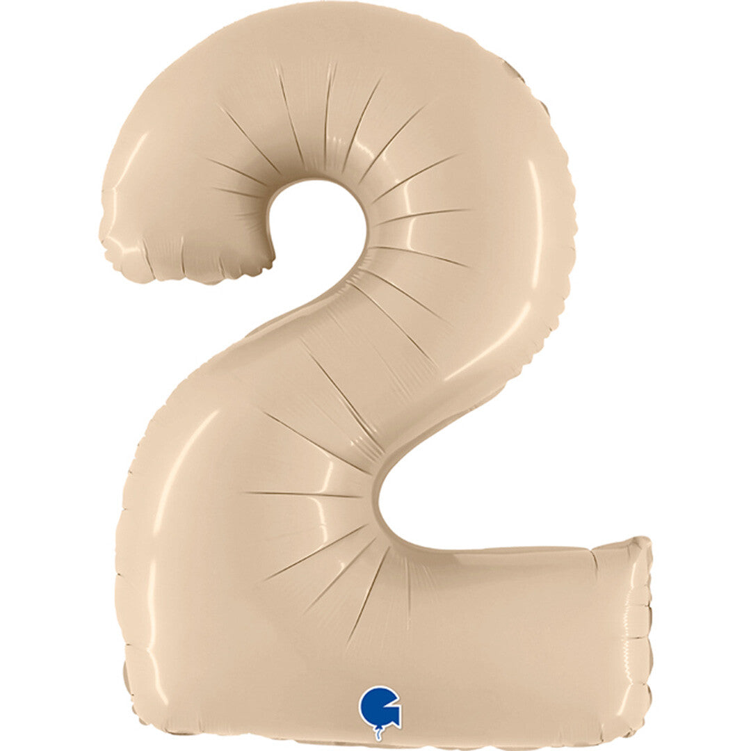grabo cijferballon twee - cream - 102 cm | 400200 | 0