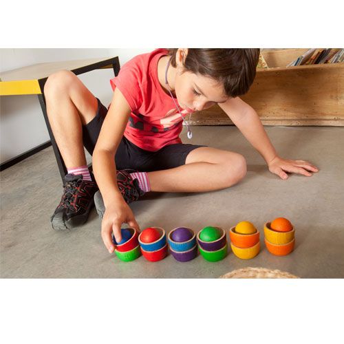 grapat 12 houten bakjes met 6 ballen | 15-105 | 1