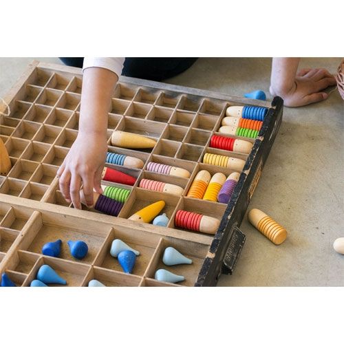 grapat houten brots poppetjes (18st) | 19-207 | 2