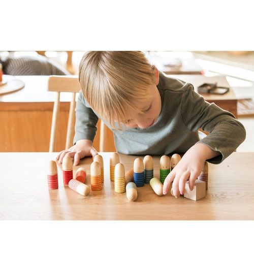 grapat houten brots poppetjes (18st) | 19-207 | 3