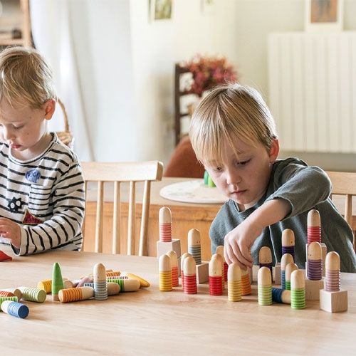 grapat houten brots poppetjes (18st) | 19-207 | 4