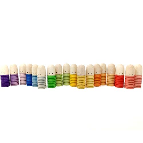 grapat houten brots poppetjes (18st) | 19-207 | 5