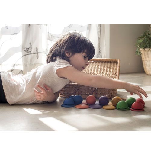 grapat houten gekleurde ronde vormen (30st)  | 18-197 | 1