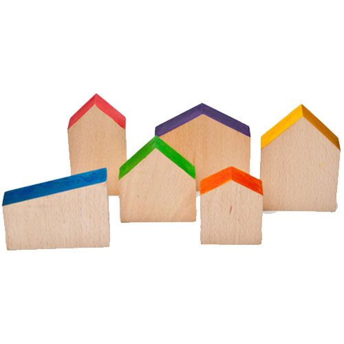 grapat houten huisjes - 6st | 15-111 | 0