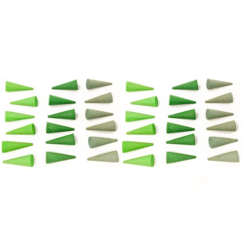 grapat houten kegels - groen (36st) | 18-200 | 0