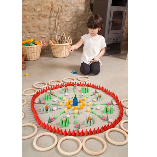 grapat houten kegels - groen (36st) | 18-200 | 1