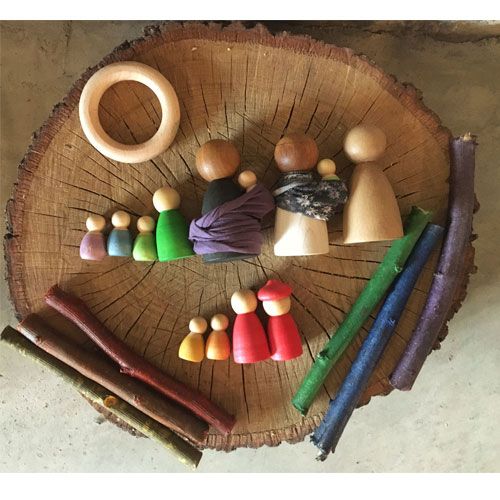 grapat houten nins® poppetjes baby's in een kom (6st) | 18-180 | 1