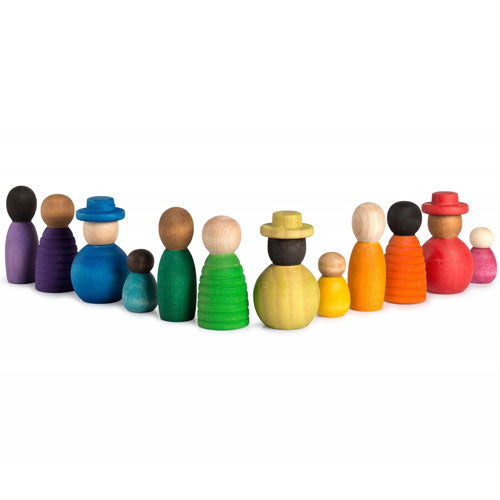 grapat houten nins® poppetjes - together - 12st   | 21-230 | 0