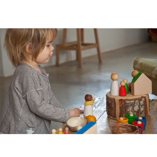 grapat houten nins® poppetjes volwassen licht (2st) | 18-181B | 1