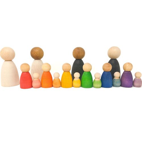 grapat houten nins® poppetjes volwassen licht (2st) | 18-181B | 2