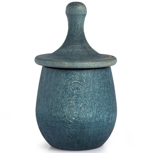 grapat houten poppetje in bakje - blauw | 21-225 | 6