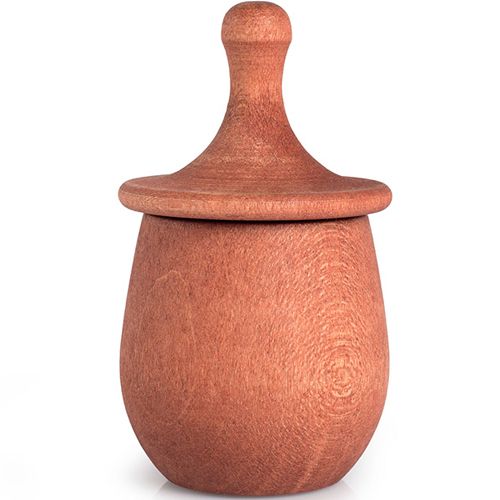 grapat houten poppetje in bakje - oranje | 21-228 | 5