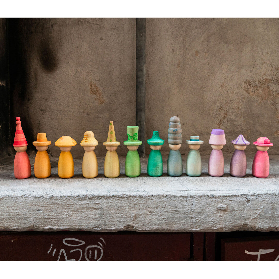 grapat nins® poppetjes met hoed - fancy - 12st | 23-245 | 2