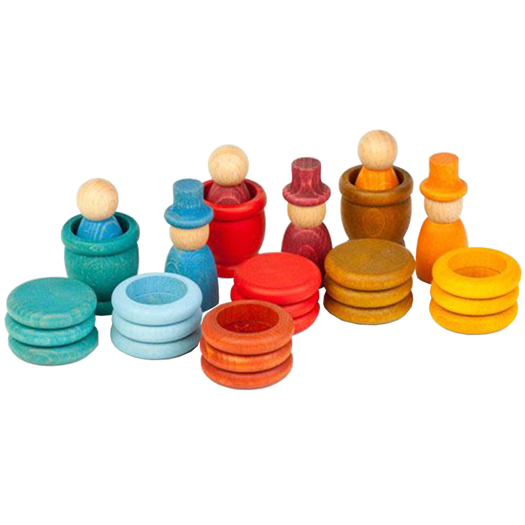 grapat poupées nins® en bois avec anneaux et disques - été