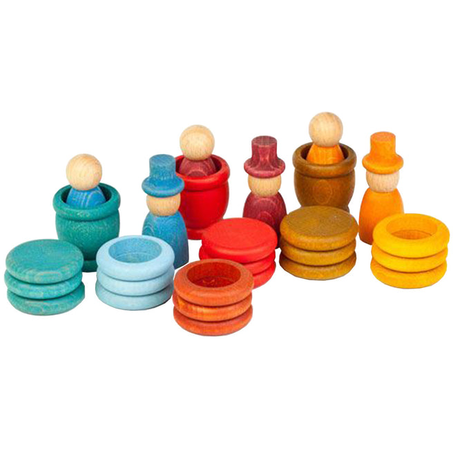 grapat poupées nins® en bois avec anneaux et disques - été