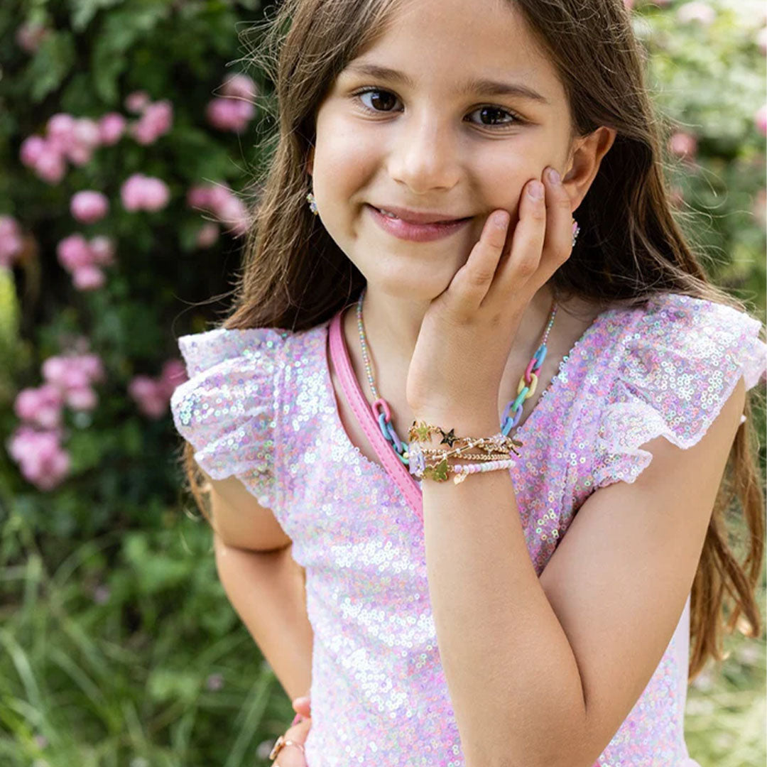 great pretenders feestjurk pailletten roze - 2-4 jaar | 32213 | 3