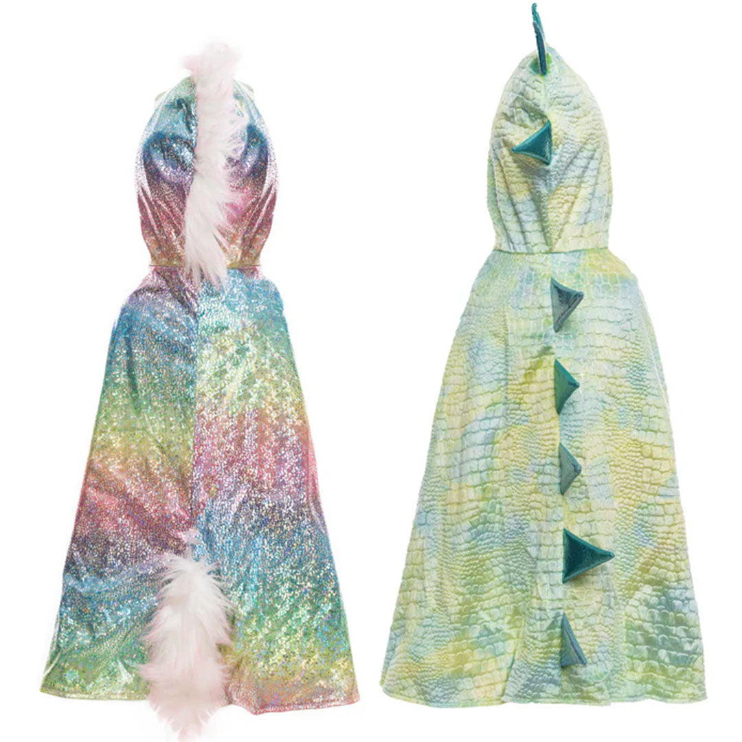 great pretenders omkeerbare verkleedcape eenhoorn en draak - 4-6 jaar | 52105 | 0