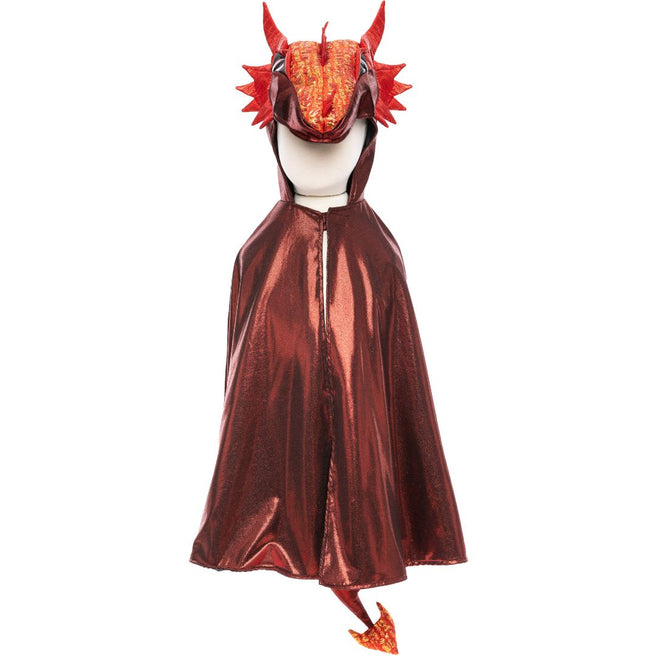 great pretenders verkleedcape draak ruby metallic - 5-6 jaar | 57175 | 0