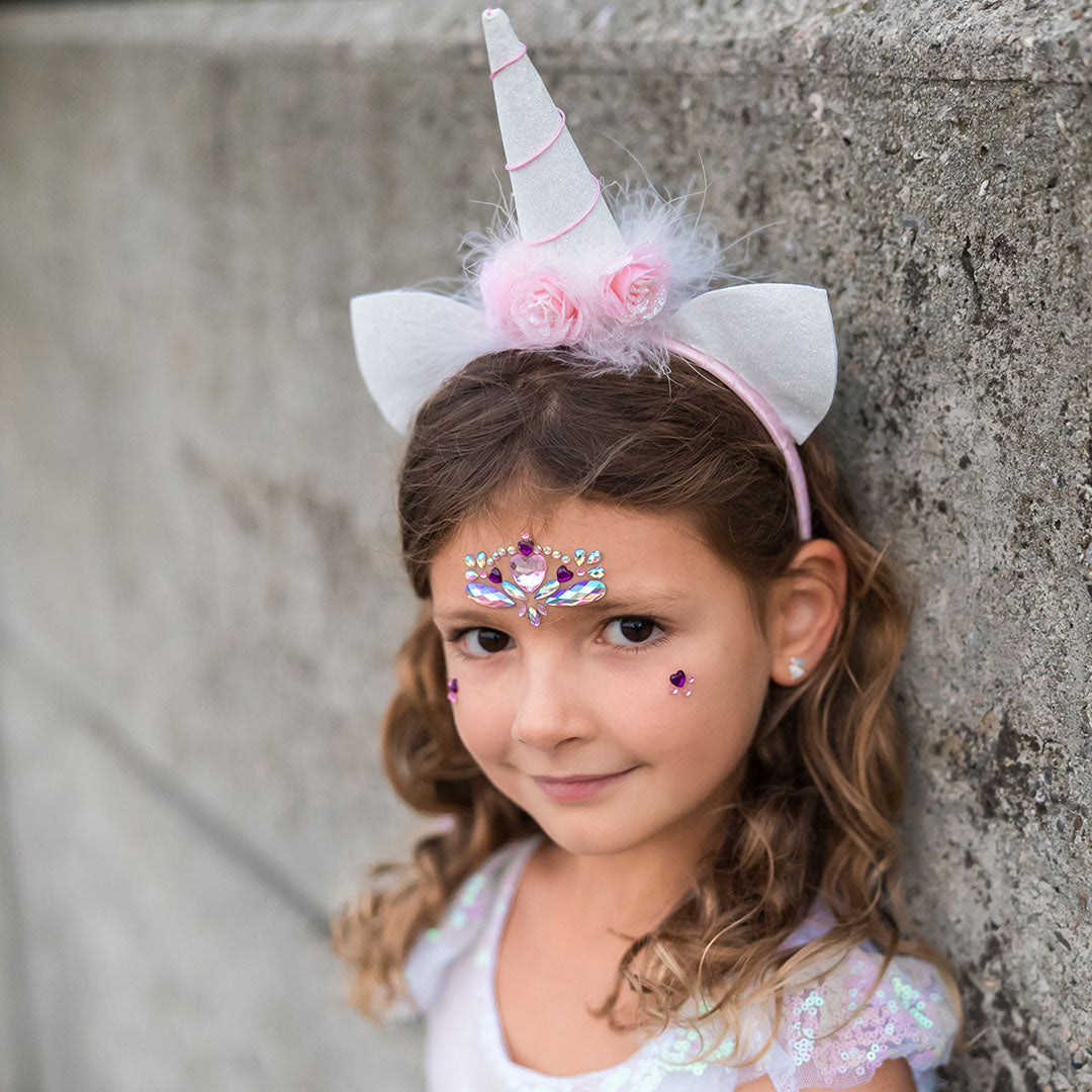 great pretenders verkleedjurk eenhoorn met diadeem - 4-6 jaar | 30725 | 2