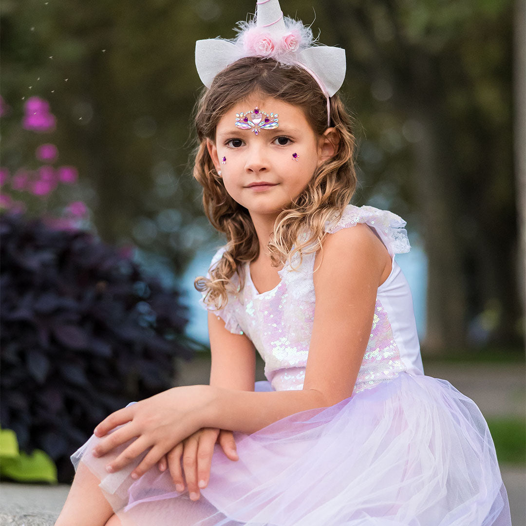 great pretenders verkleedjurk eenhoorn met diadeem - 4-6 jaar | 30725 | 3