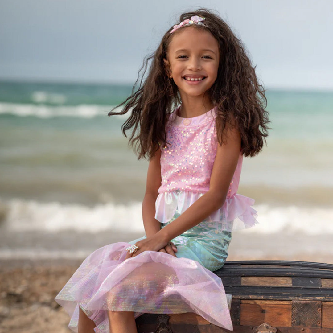 great pretenders verkleedjurk zeemeermin misty roze - 4-6 jaar | 37025 | 3