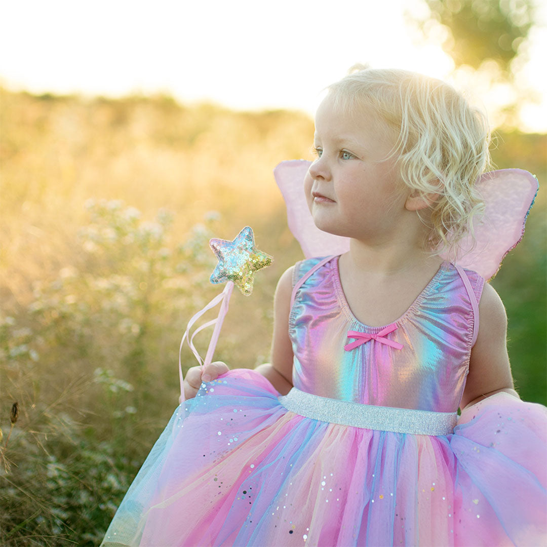 great pretenders verkleedrok met vleugels en toverstaf - 4-6 jaar | 42925 | 3