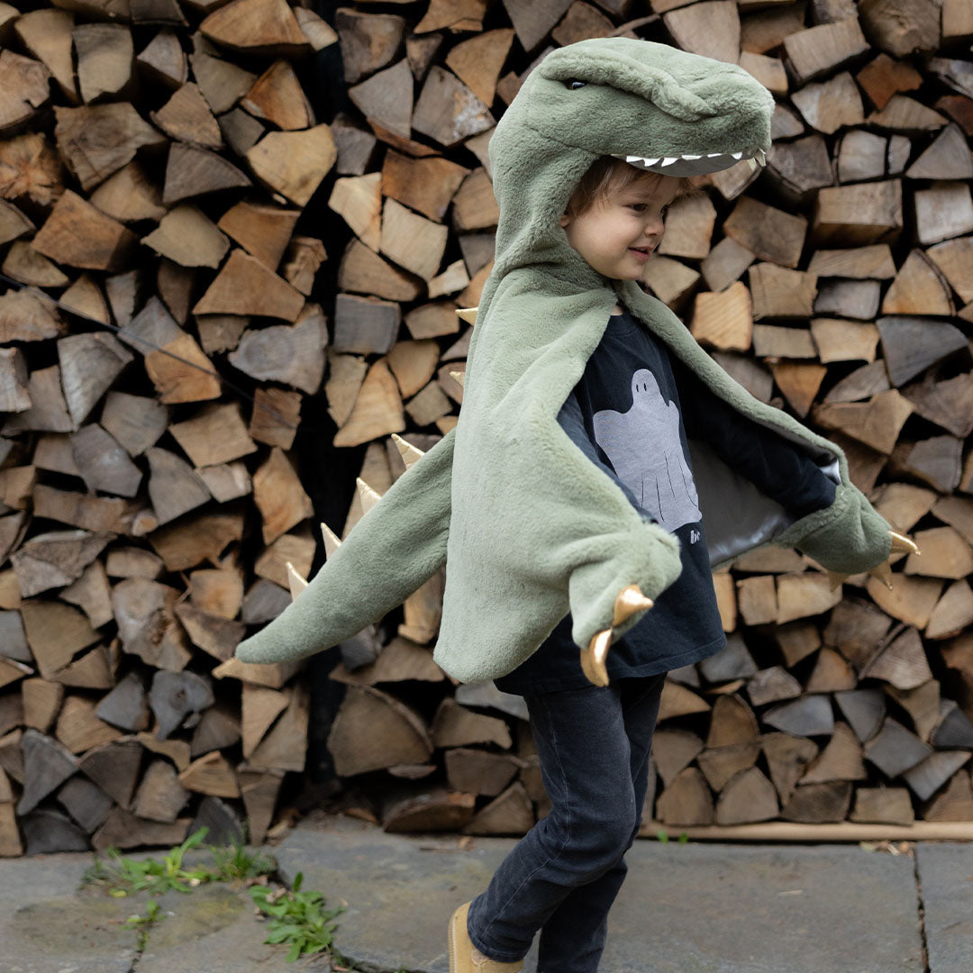 great pretenders verkleedcape t-rex - groen - 4-6 jaar | 58705 | 2